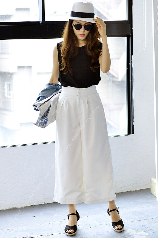 柔らか素材の大人ガウチョ「coca」3,490円（税込）