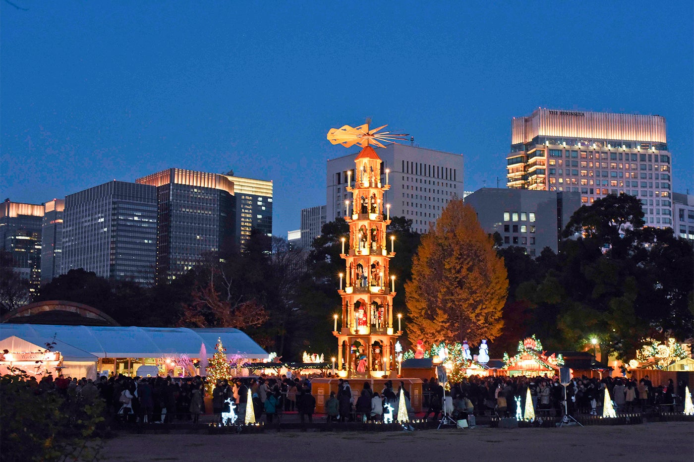 ※昨年の日比谷公園の様子／画像提供：東京クリスマスマーケット2016実行委員会<br>

