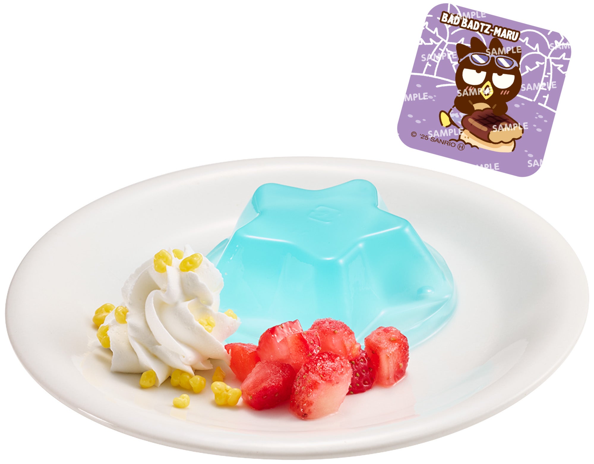 はじける星型ラムネゼリー はぴだんぶいコラボ限定ステッカー付き税込220円～（C）2025 SANRIO CO．，LTD．APPROVAL NO．L660170