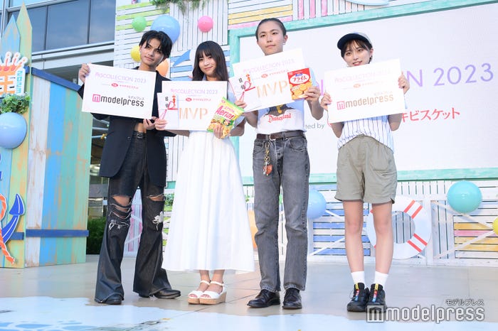 レキムニャット アンさん、杉山緋那さん、古瀧颯さん、小西莉々栞さん(C)モデルプレス