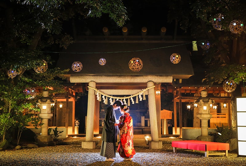 期間中、毎日夕方6時半より社殿にて「特別良縁祈願祭」を執り行う／画像提供：川越氷川神社