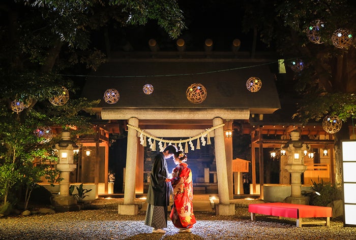 期間中、毎日夕方6時半より社殿にて「特別良縁祈願祭」を執り行う／画像提供：川越氷川神社