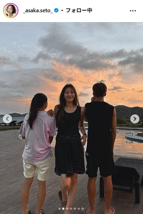 瀬戸朝香Instagramより