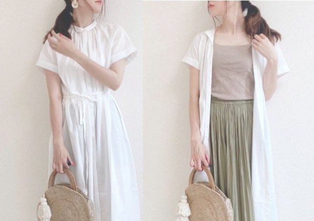 Gu 夏版 バンドカラーギャザーワンピ は可愛くて安くて涼しい神ワンピ モデルプレス Gu 夏版 バンドカラーギャザーワンピ は可愛くて安くて涼しい神ワンピ モデルプレス