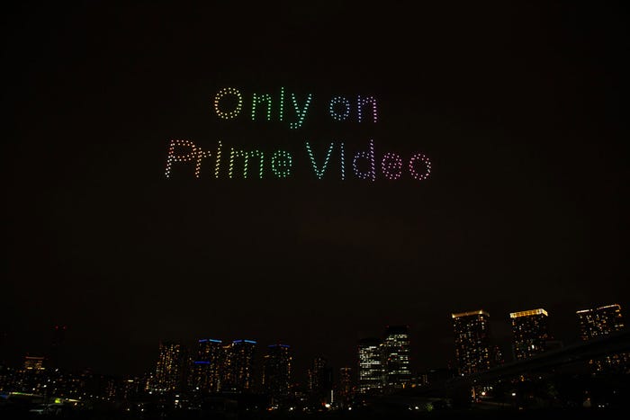 ドローンショーの様子(提供写真)