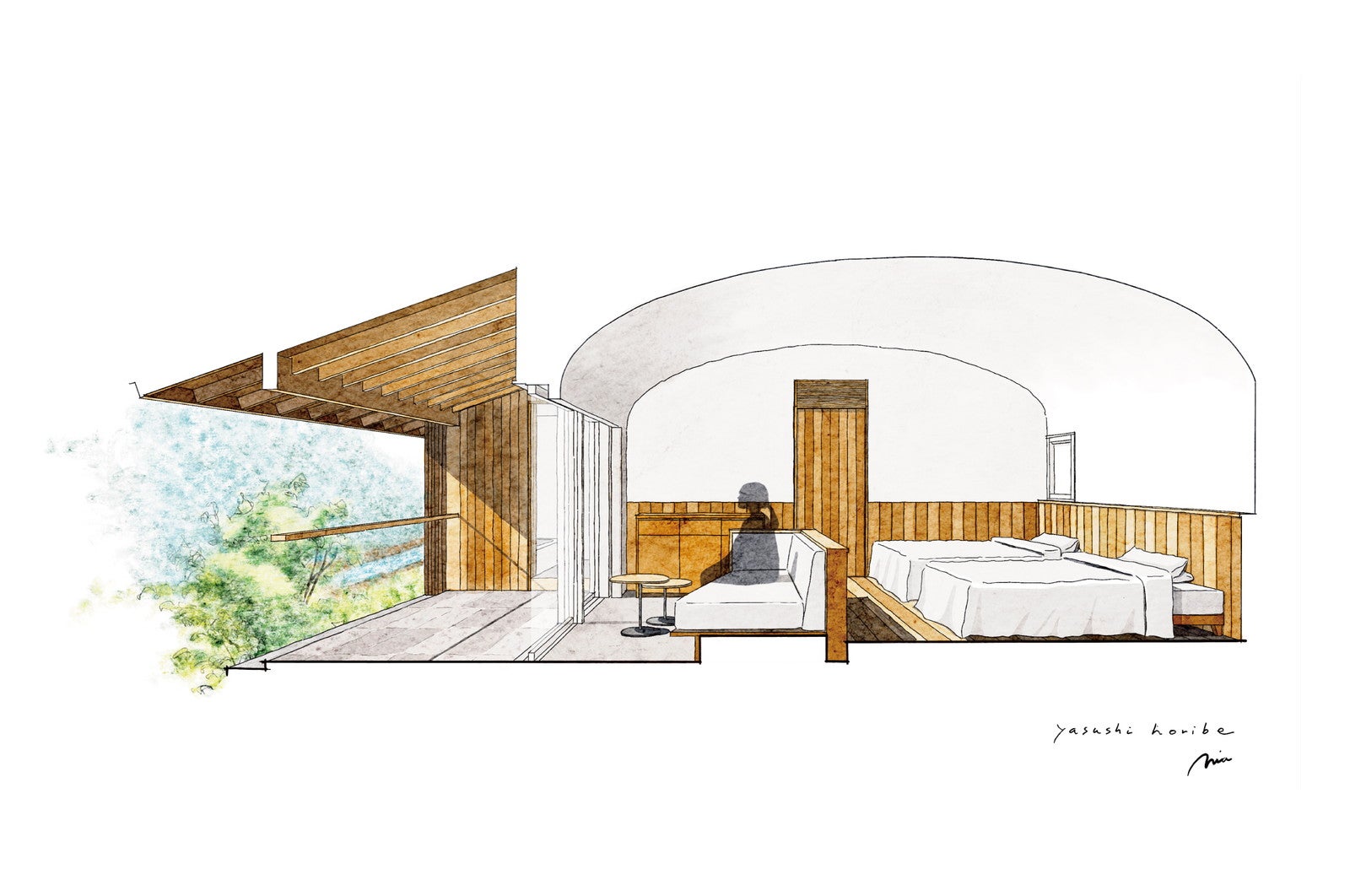 宿泊棟室内イメージ／提供画像