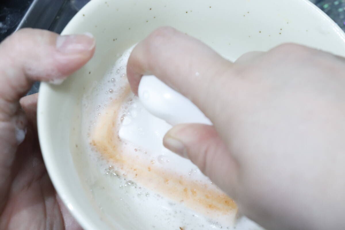 キッチンスポンジ用ハンドル　使用例