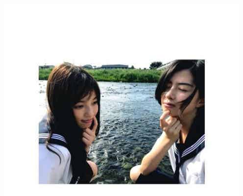 E-girls石井杏奈&佐久間由衣のセーラー服2ショットにファン悶絶「あざと可愛い」「癒された」<チア☆ダン>