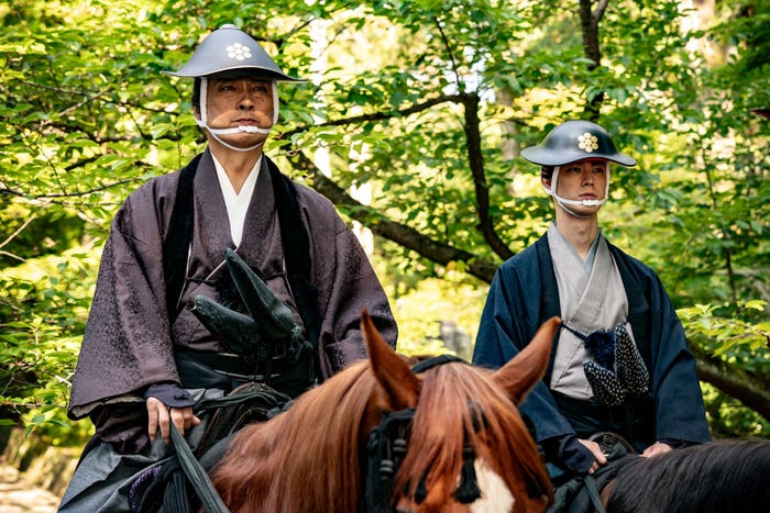 渡辺謙、宮沢氷魚「べらぼう~蔦重栄華乃夢噺~」(C)NHK