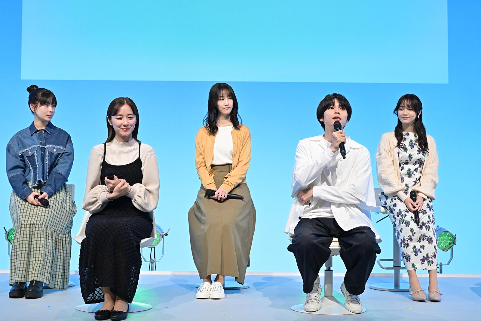 （左から）畑芽育、堀田真由、松井玲奈、萩原利久、森香澄（C）ABC