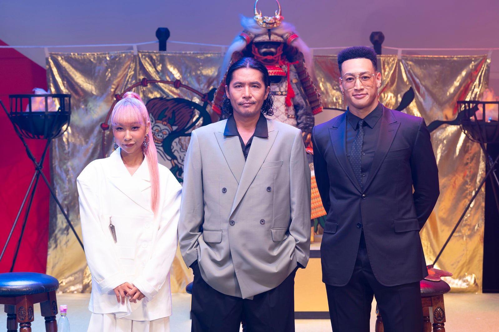 青山テルマ、Zeebra、関口メンディー（C）AbemaTV, Inc.