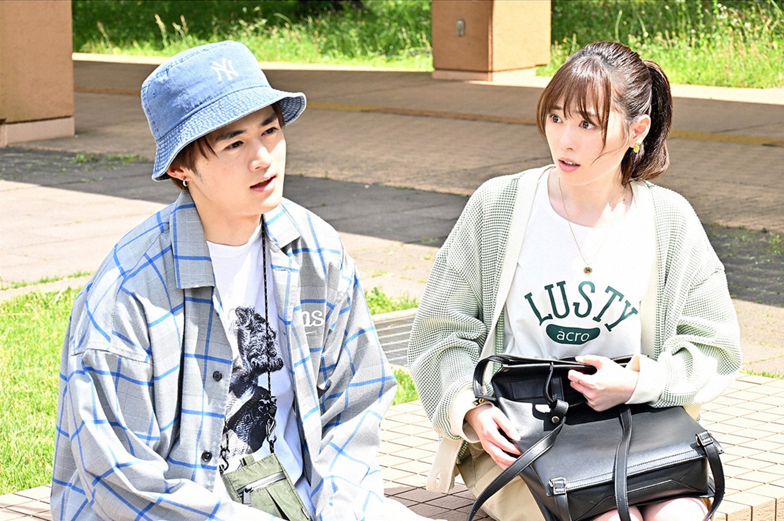 鈴鹿央士、福原遥「１８／４０～ふたりなら夢も恋も～」第2話より（C）TBS