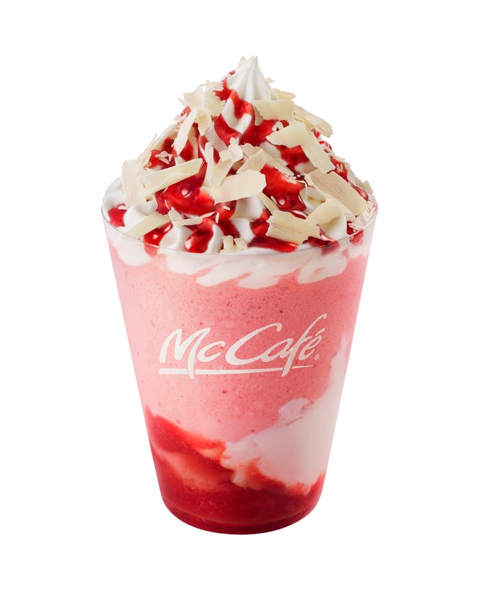 ホワイトチョコストロベリーフラッペ/画像提供:日本マクドナルド