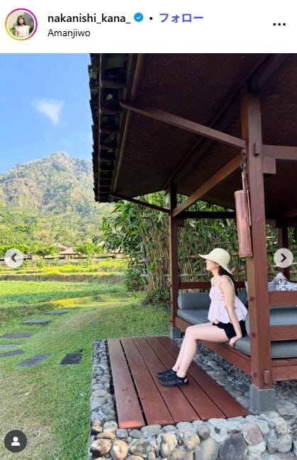 中西香菜Instagramより