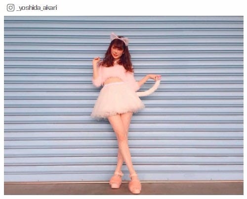 白猫コスプレ/吉田朱里Instagramより