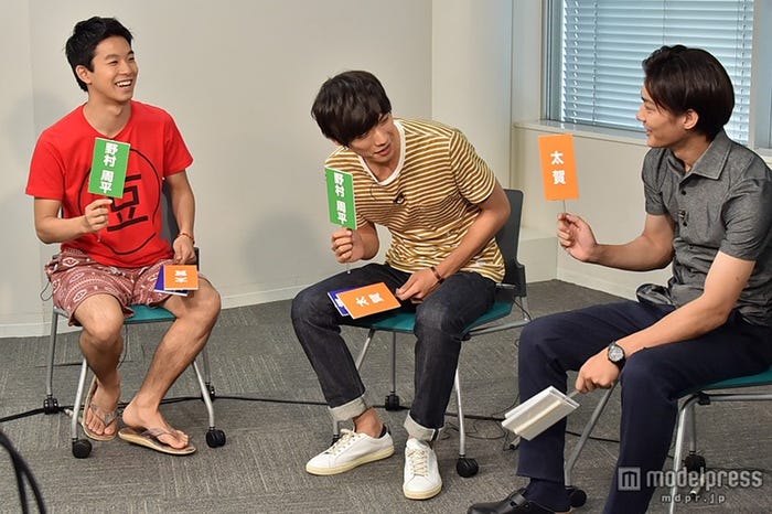 (左から)太賀、福士蒼汰、野村周平/座談会の様子
