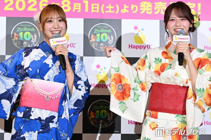 「ズートピア」ジュディ&ニックイメージの浴衣で登場した瀧脇笙古、高松瞳(C)モデルプレス