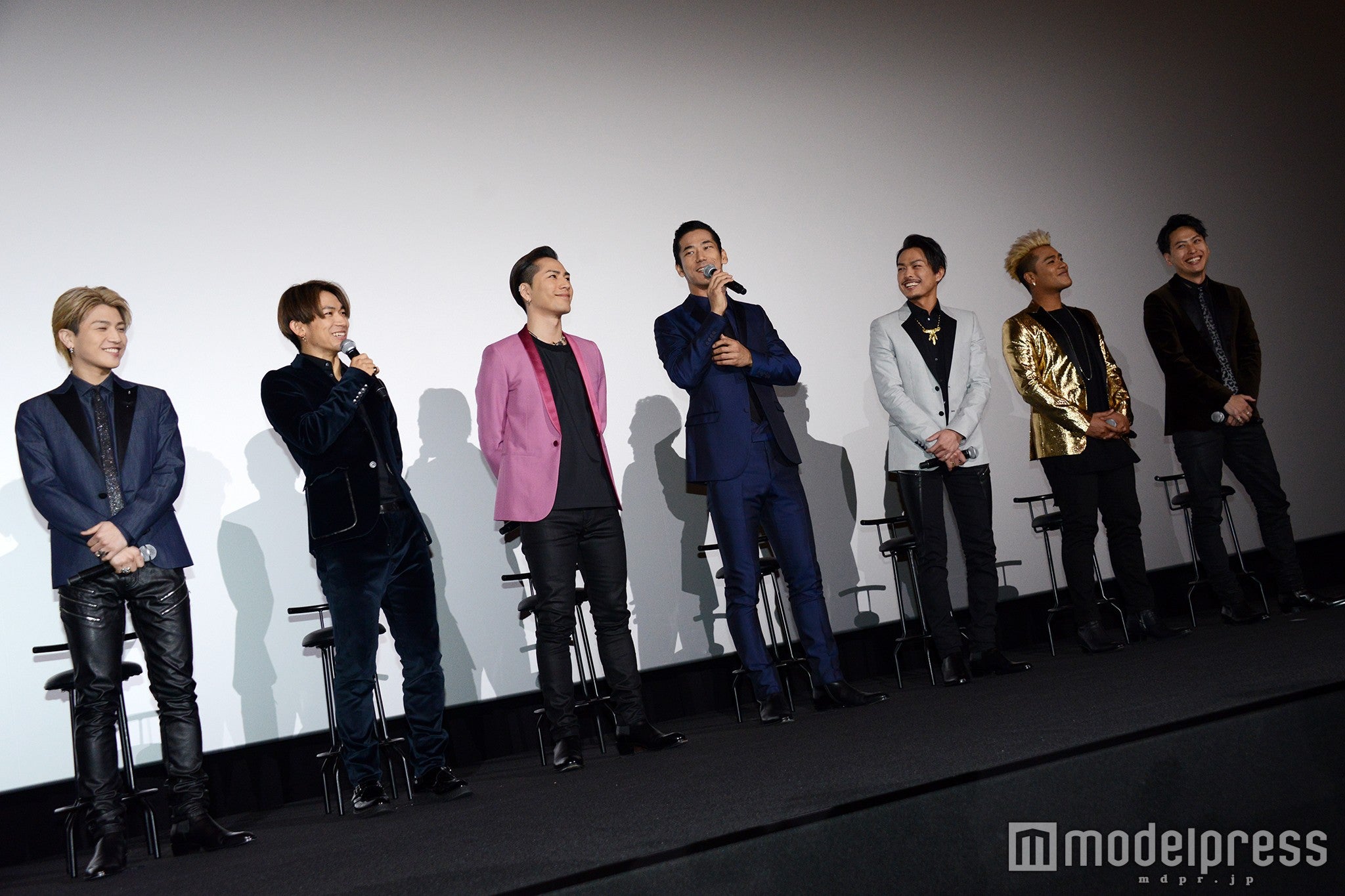 三代目J Soul Brothers from EXILE TRIBE（左から）岩田剛典、NAOTO、登坂広臣、小林直己、今市隆二、ELLY、山下健二郎（C）モデルプレス