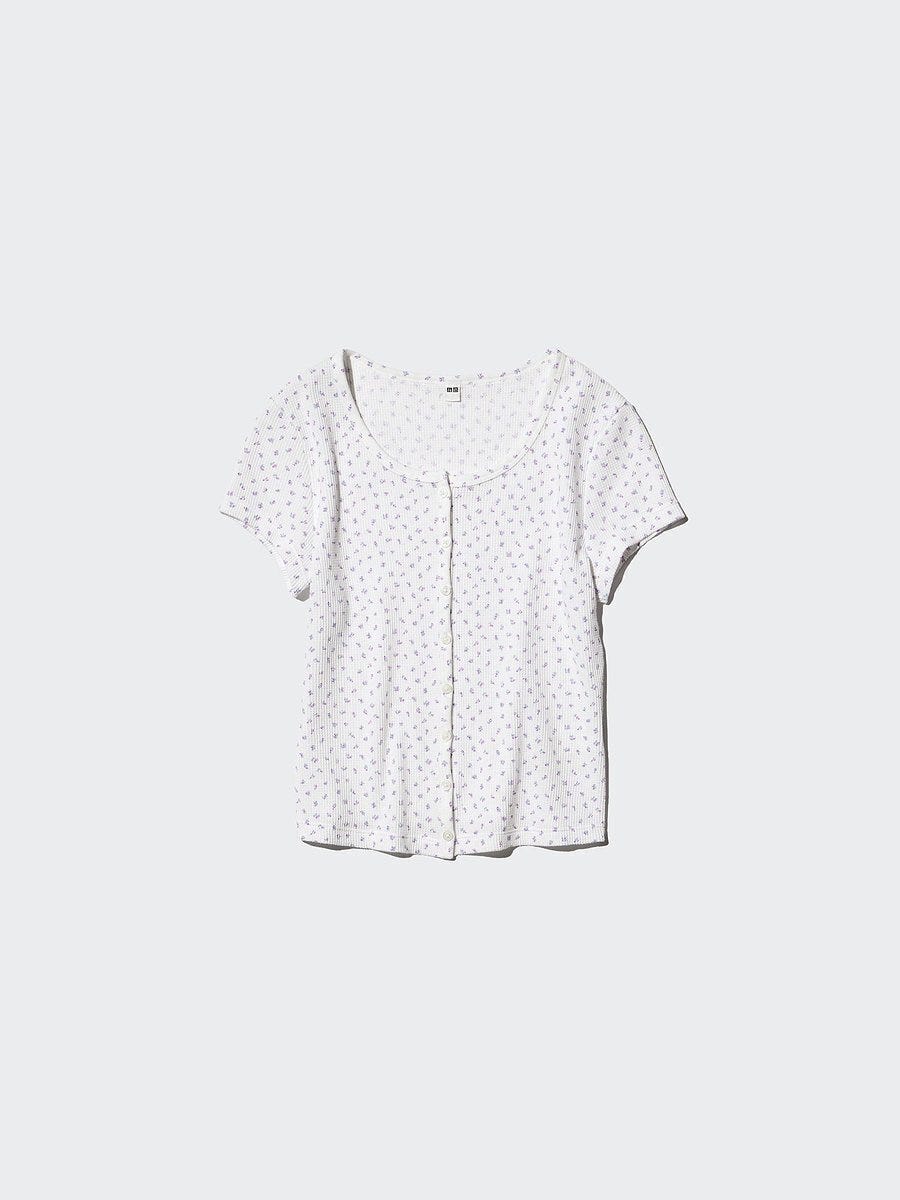 ユニクロのワッフルフルオープンミニT