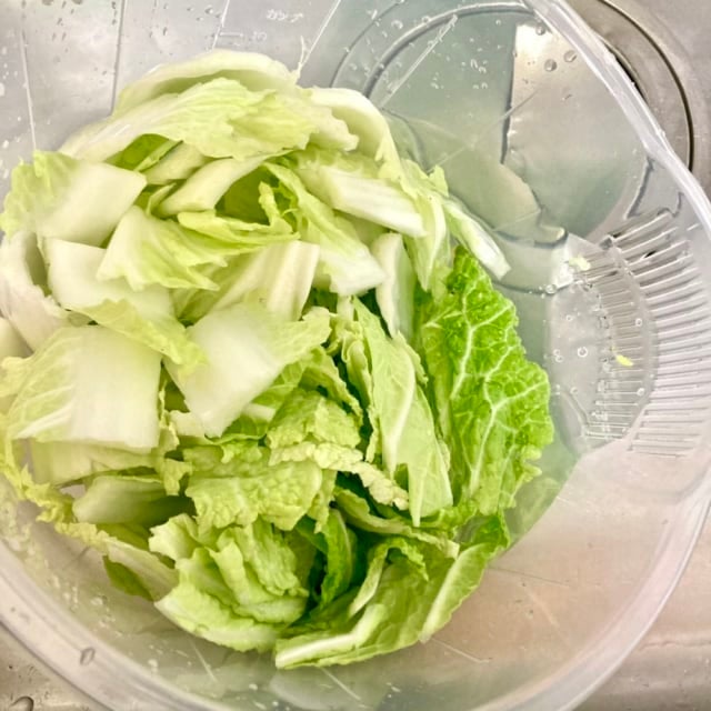 野菜の水洗い作業をするのにも便利。