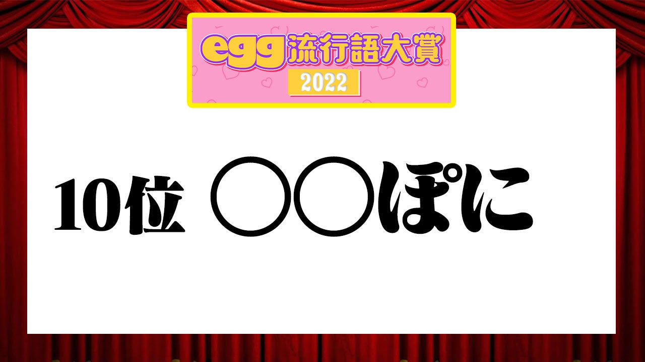 『egg流行語大賞2022』 （提供写真）