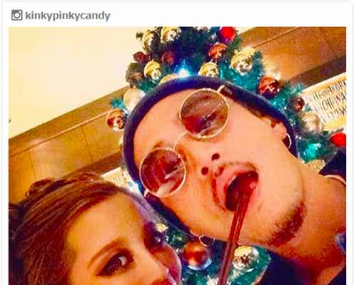 窪塚洋介と結婚のPINKY、ラブラブ“夫婦”2ショット