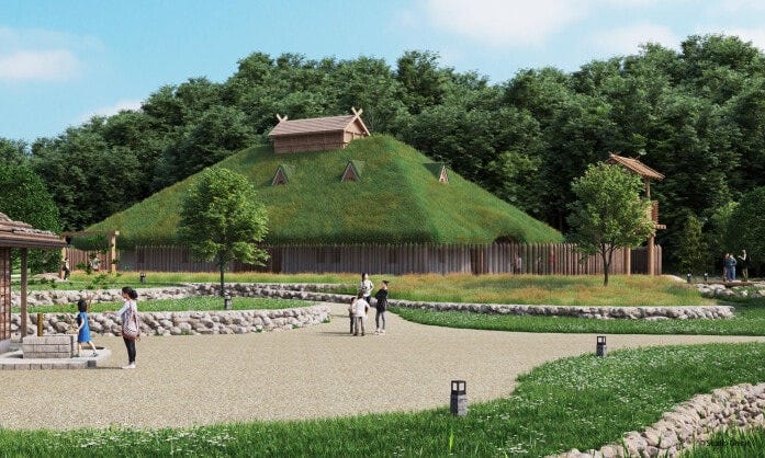 『もののけ姫』の世界をイメージした里で、製鉄民の集落「タタラ場」をモチーフにした建物も登場（画像はイメージです）