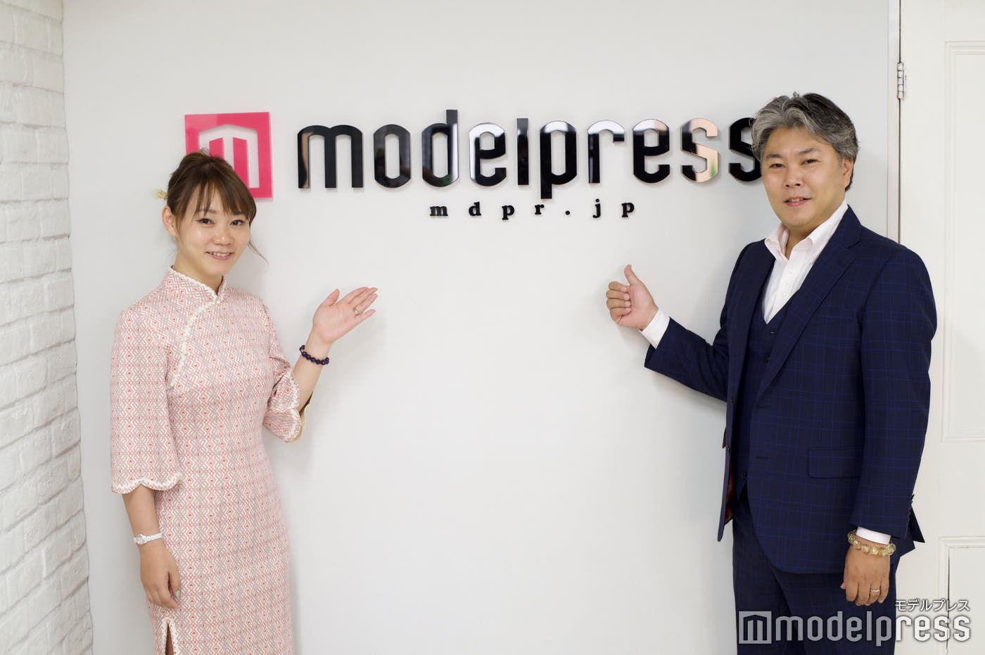 田中英一氏、林莉斯氏(C)モデルプレス