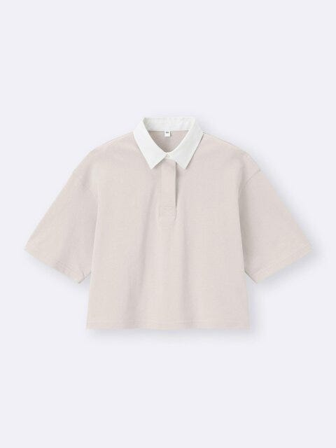 ラガーシャツ 2025gu春夏値下げトップスラガーシャツ