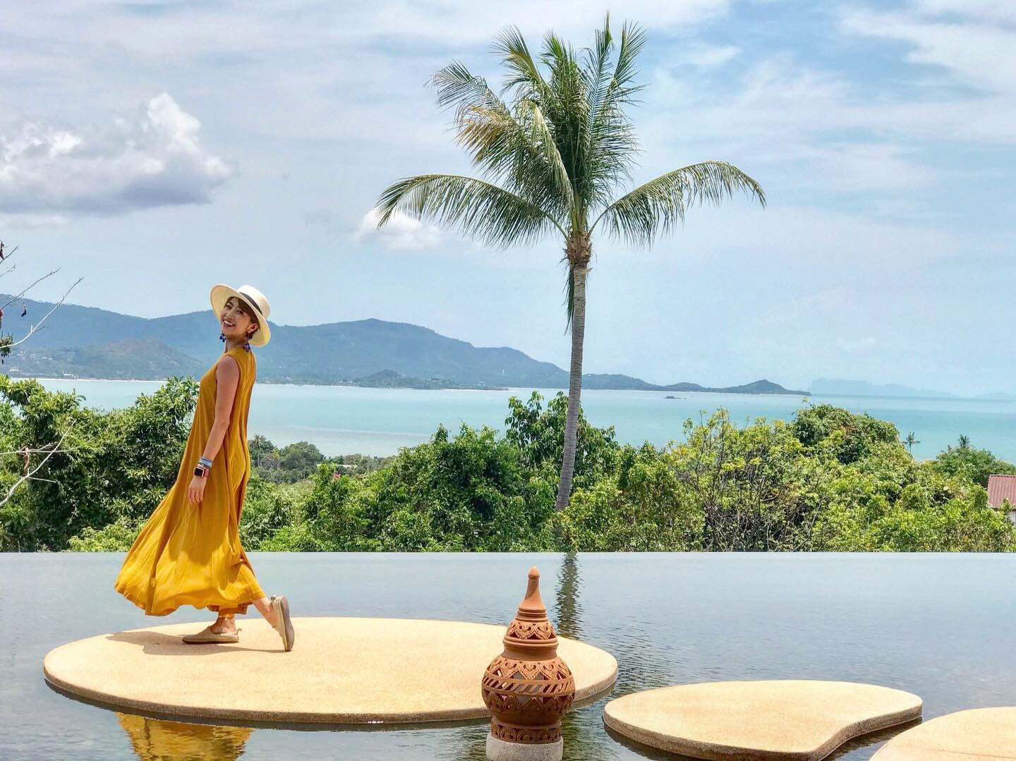 バンコクの街ではしゃいだあとはサムイ島でリラックス／渡辺由布子さん（提供画像）