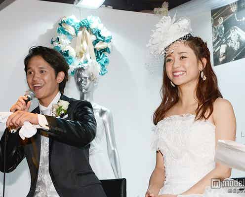 宮城舞&大樹、ウエディングドレス&タキシードで“新郎新婦”に