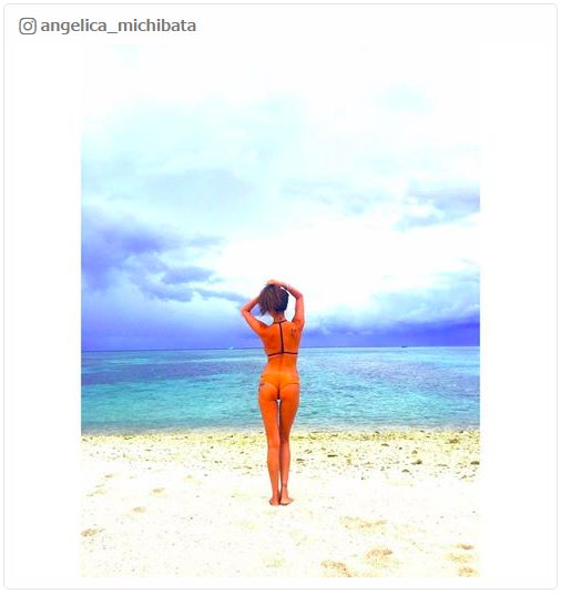 道端アンジェリカ、美ヒップあらわな大胆ビキニショットに「きわどい」「穿いてる？」の声