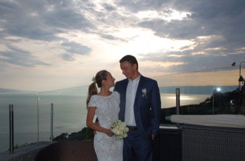 太田エイミー、夫のスイス人一般男性/太田エイミーオフィシャルブログ(Ameba)より