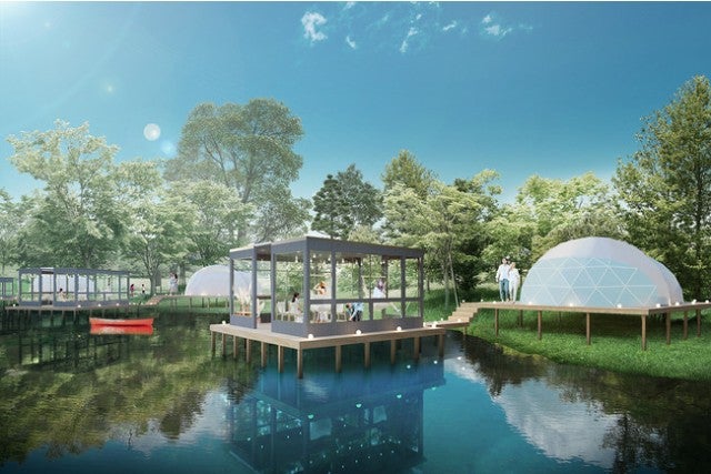 水上テラスで自然を満喫♡ 滋賀の人気グランピング施設にラグジュアリーな新棟が誕生