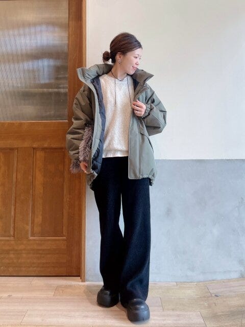 こなれアウトドアコーデ 2025冬大人女性ダウンこなれアウトドアコーデ