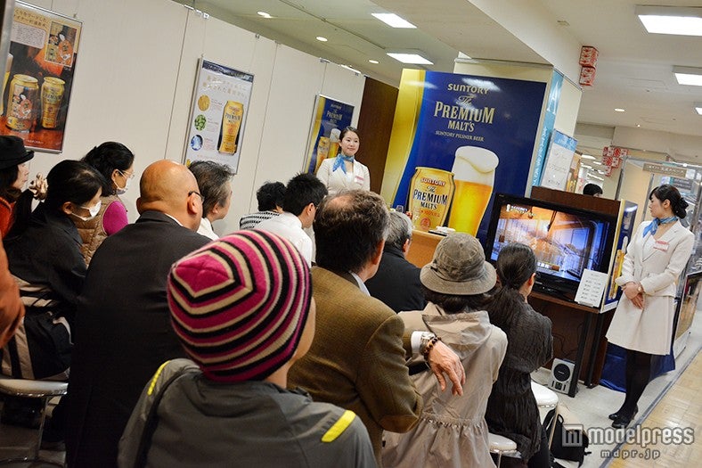 セミナーで「ザ・プレミアム・モルツ」の美味しさの秘密や、美味しく飲むためのコツを伝授