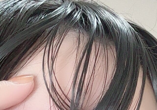 前髪ウィッグ（ベーシックカラー）　使用例