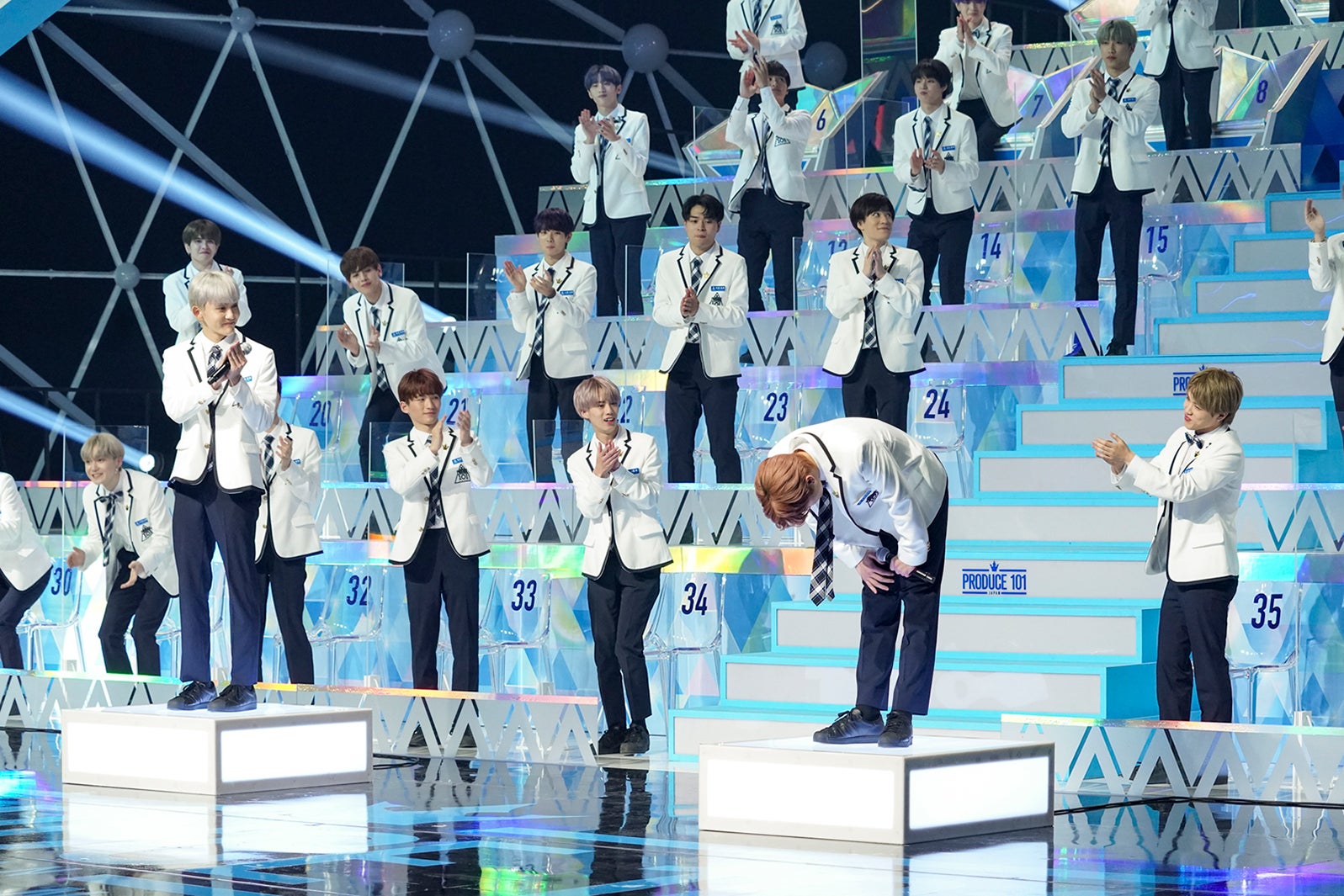 第1回順位発表式の様子「PRODUCE 101 JAPAN SEASON2」 （提供写真）