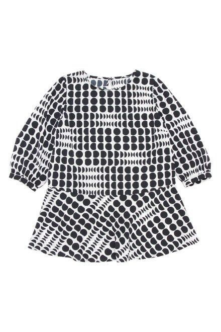 モノトーンドットプリント7分袖ブラウス「TALBOTS」9,720円（税込）／画像提供：TALBOTS