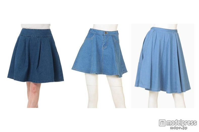 着回し力◎シンプル可愛い「デニムフレアスカート」3選