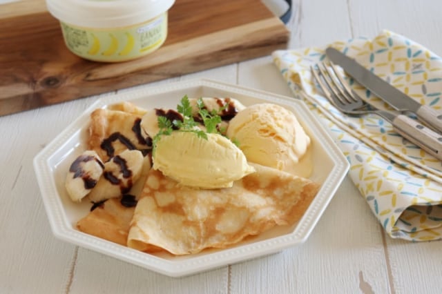 カルディのバナナホイップクリームで作るバナナクレープ