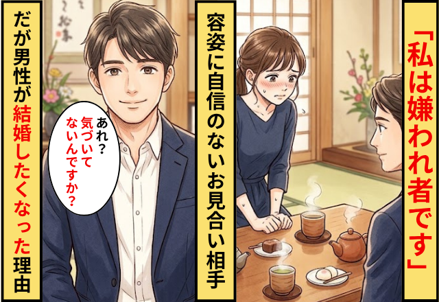 「私は嫌われ者です」容姿に自信のないお見合い相手！だが「あれ？気付いてないのか」男性が結婚したくなった理由