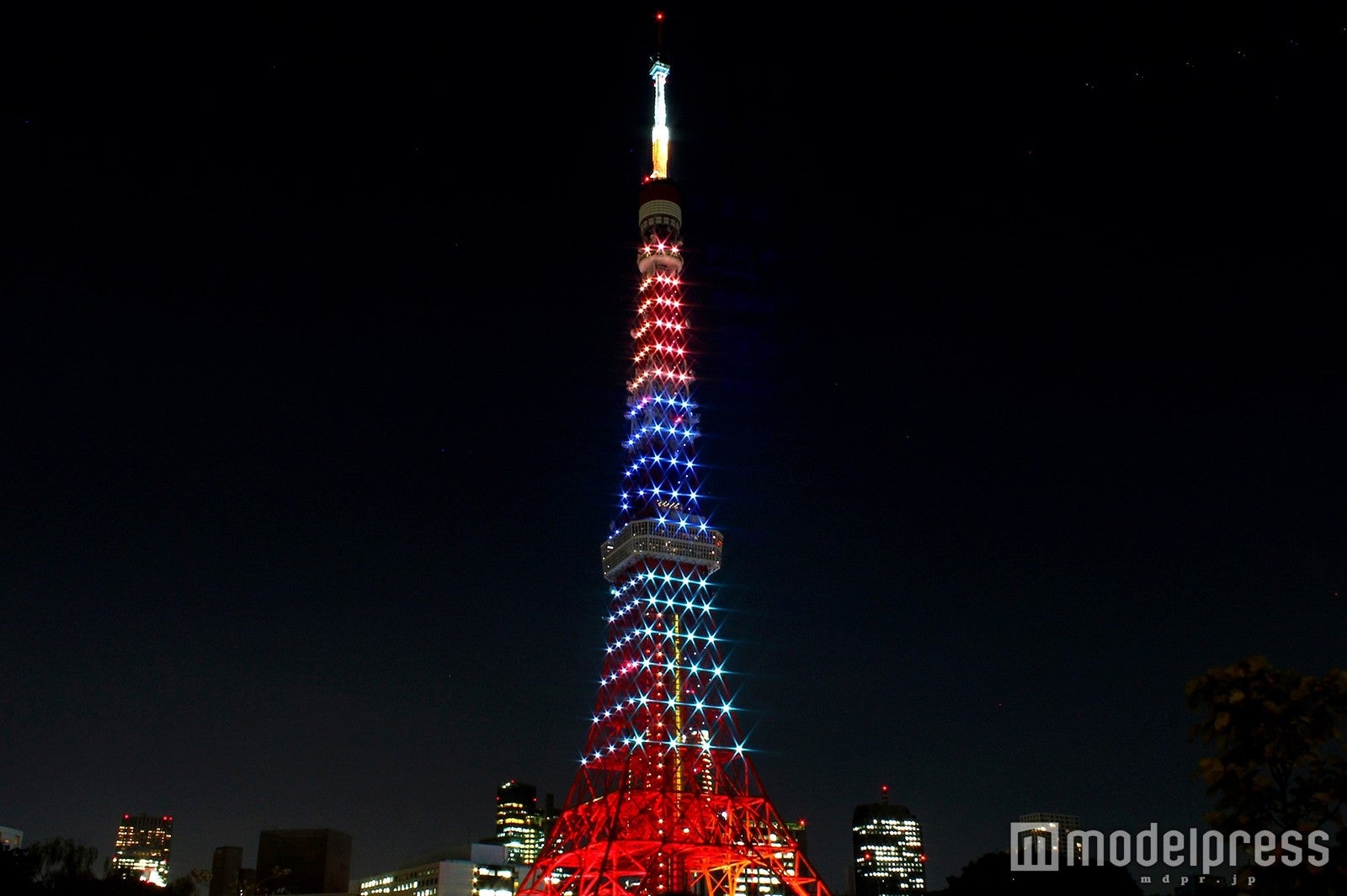 東京タワー、パラリンピック特別ライトアップ／画像提供：東京タワー