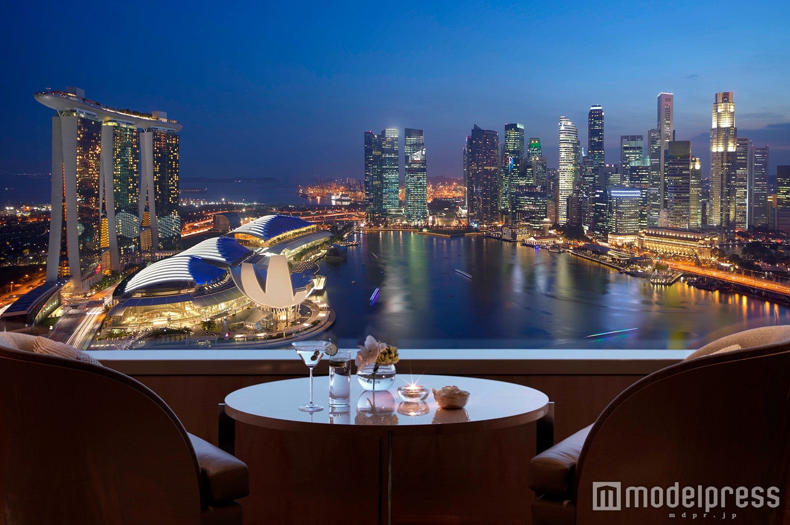 ザ･リッツ･カールトン･ミレニア･シンガポール／クラブラウンジからの眺め／画像提供：JTBワールドバケーションズ