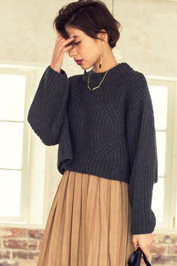 ハイネックボリュームニットトップス「Re:EDIT by GALSTAR」2,698円(税込)/画像提供:Re:EDIT by GALSTAR