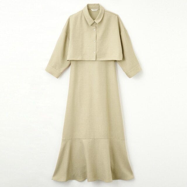 しまむら　着痩せ効果　ワンピース