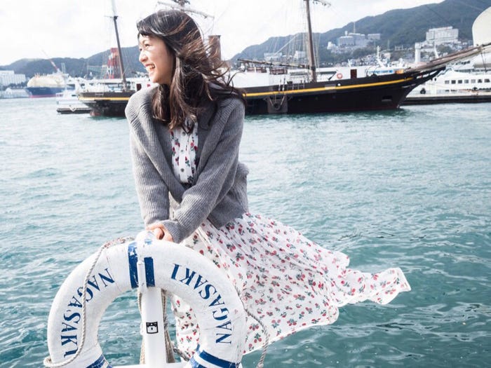 長濱ねる「#長濱ねると長崎デートなうに使っていいよ」(提供写真)