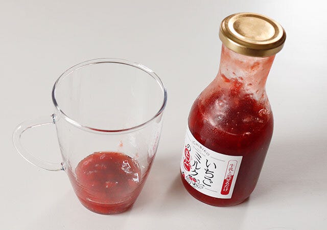 ICHIBIKOいちごミルクのもと　果肉感　甘酸っぱい