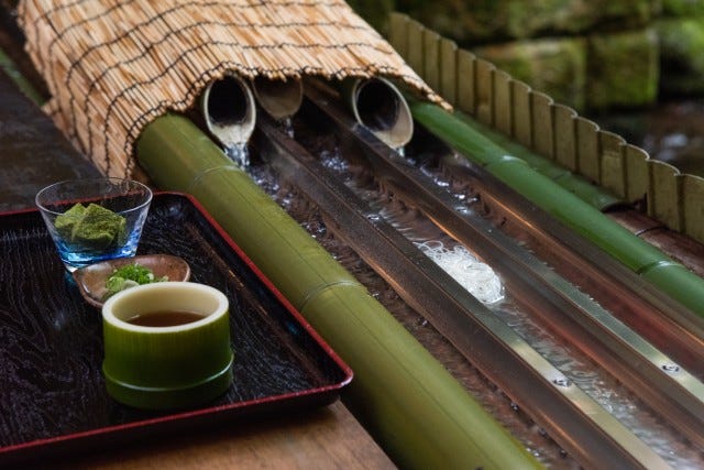 京都の避暑地で堪能できる流しそうめんも♡