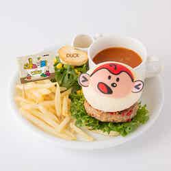 とくせい!もぐもぐどうぶつさんバーガープレート さるさん〈スイートチリソース〉税込1,980円(C)ギンビス